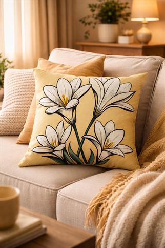 Evdek Çift Tarafı Baskılı Kırlent Kılıfı 6EBD25