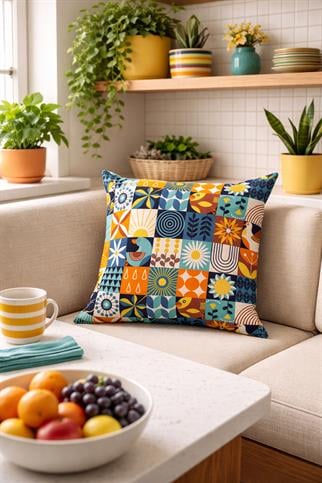 Evdek Çift Tarafı Baskılı Kırlent Kılıfı 6EOD35