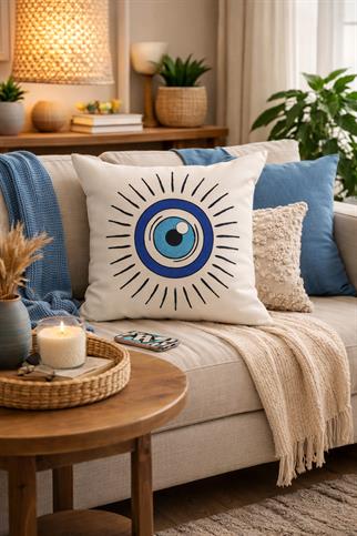 Evdek Çift Tarafı Baskılı Kırlent Kılıfı 6EBD5