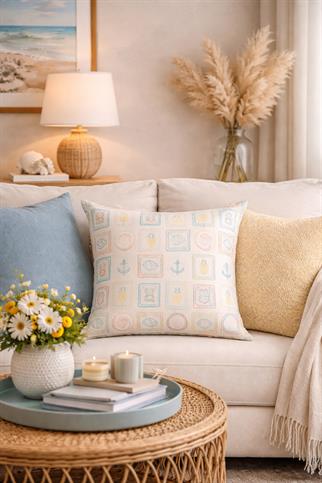 Evdek Çift Tarafı Baskılı Kırlent Kılıfı 6EBD42