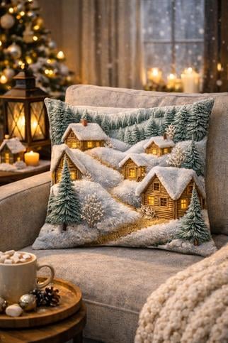 Evdek Çift Tarafı Baskılı Kırlent Kılıfı 6EOD41