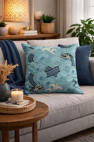 Evdek Çift Tarafı Baskılı Kırlent Kılıfı 6EBD8