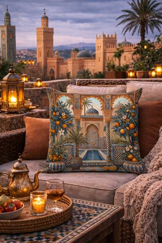 Evdek Çift Tarafı Baskılı Kırlent Kılıfı 6EOD47