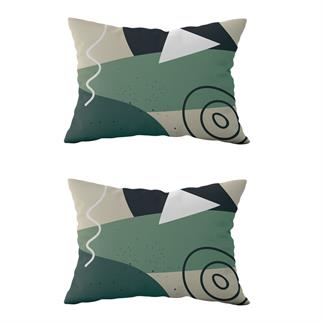 Evdek Çift Taraflı Dikdörtgen Kırlent Kılıf 2li Ds14