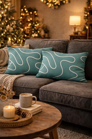 Evdek Çift Taraflı Dikdörtgen Kırlent Kılıf 2li Ds18