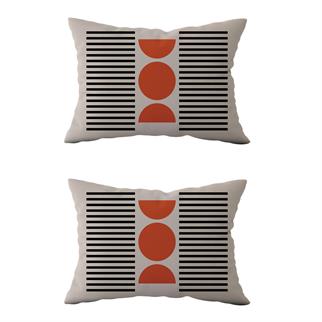 Evdek Çift Taraflı Dikdörtgen Kırlent Kılıf 2li Ds67