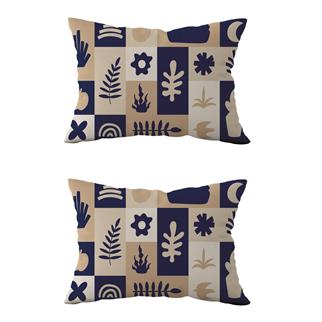 Evdek Çift Taraflı Dikdörtgen Kırlent Kılıf 2li Ds72