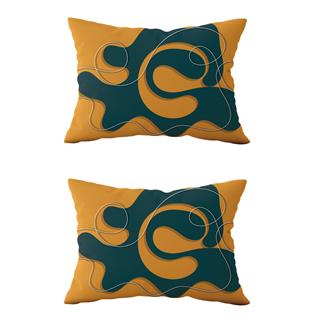 Evdek Çift Taraflı Dikdörtgen Kırlent Kılıf 2li Ds23