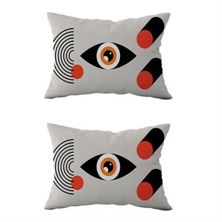 Evdek Çift Taraflı Dikdörtgen Kırlent Kılıf 2li Ds68