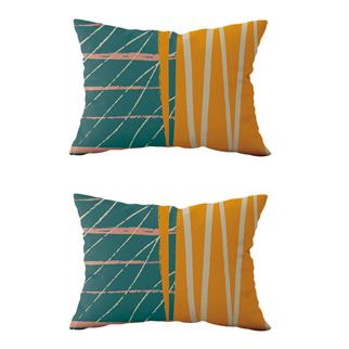 Evdek Çift Taraflı Dikdörtgen Kırlent Kılıf 2li Ds97