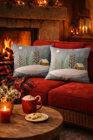 Evdek Çift Taraflı Dikdörtgen Kırlent Kılıf 2li Ds45