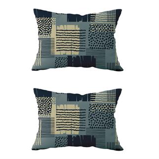 Evdek Çift Taraflı Dikdörtgen Kırlent Kılıf 2li Ds107