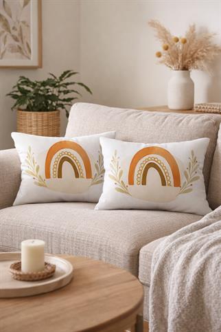 Evdek Çift Taraflı Dikdörtgen Kırlent Kılıf 2li Ds58