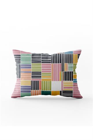 Evdek Çift Taraflı Dikdörtgen Kırlent Kılıfı TK4