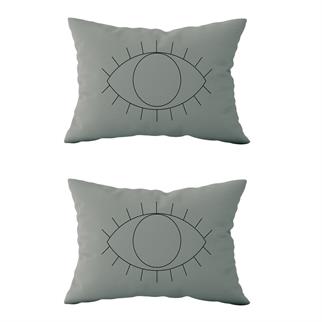 Evdek Çift Taraflı Dikdörtgen Kırlent Kılıf 2li Ds55