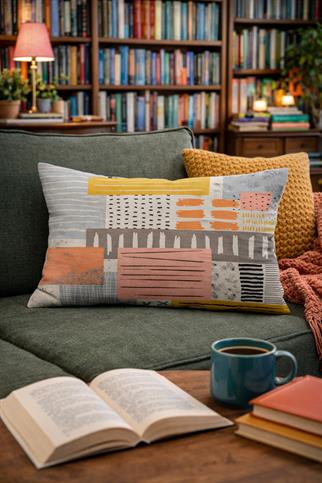 Evdek Çift Taraflı Dikdörtgen Kırlent Kılıfı TK15