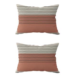 Evdek Çift Taraflı Dikdörtgen Kırlent Kılıf 2li Ds7