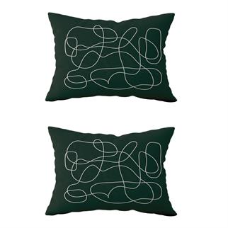 Evdek Çift Taraflı Dikdörtgen Kırlent Kılıf 2li Ds37