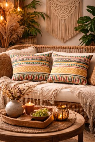 Evdek Çift Taraflı Dikdörtgen Kırlent Kılıf 2li Ds40