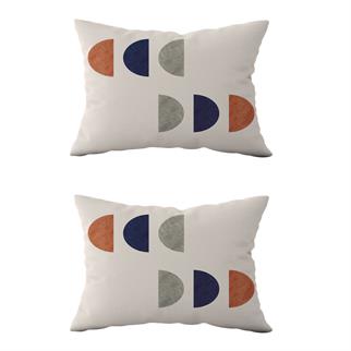 Evdek Çift Taraflı Dikdörtgen Kırlent Kılıf 2li Ds59