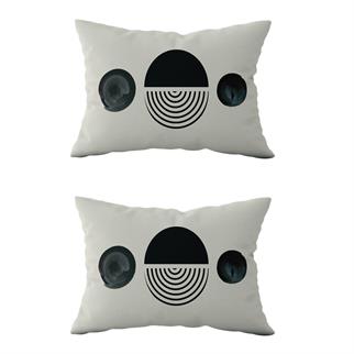 Evdek Çift Taraflı Dikdörtgen Kırlent Kılıf 2li Ds2