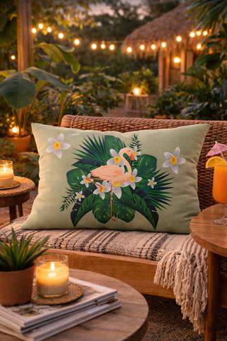 Evdek Çift Taraflı Dikdörtgen Kırlent Kılıfı TK33