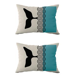 Evdek Çift Taraflı Dikdörtgen Kırlent Kılıf 2li Ds31