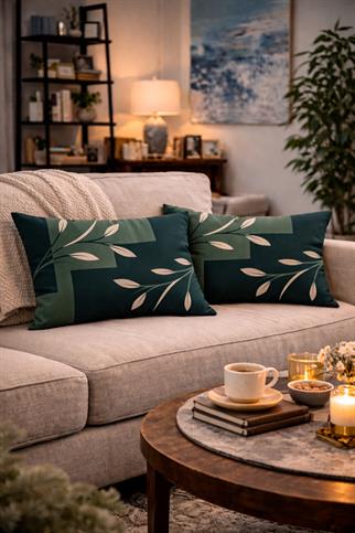 Evdek Çift Taraflı Dikdörtgen Kırlent Kılıf 2li Ds114