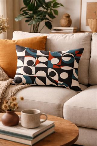 Evdek Çift Taraflı Dikdörtgen Kırlent Kılıfı TK7