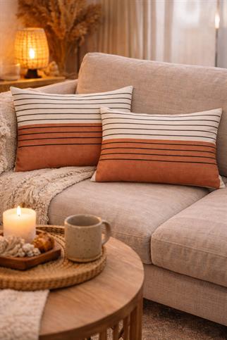 Evdek Çift Taraflı Dikdörtgen Kırlent Kılıf 2li Ds7