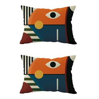 Evdek Çift Taraflı Dikdörtgen Kırlent Kılıf 2li Ds20