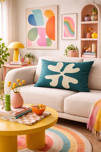 Evdek Çift Taraflı Dikdörtgen Kırlent Kılıfı TK38