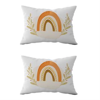 Evdek Çift Taraflı Dikdörtgen Kırlent Kılıf 2li Ds58