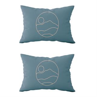 Evdek Çift Taraflı Dikdörtgen Kırlent Kılıf 2li Ds54