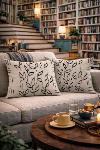 Evdek Çift Taraflı Dikdörtgen Kırlent Kılıf 2li Ds108