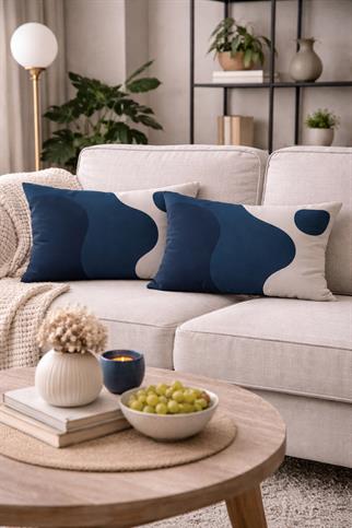 Evdek Çift Taraflı Dikdörtgen Kırlent Kılıf 2li Ds13