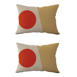 Evdek Çift Taraflı Dikdörtgen Kırlent Kılıf 2li Ds69