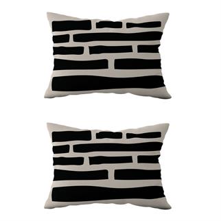 Evdek Çift Taraflı Dikdörtgen Kırlent Kılıf 2li Ds36