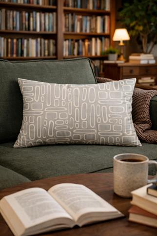 Evdek Çift Taraflı Dikdörtgen Kırlent Kılıfı TK14