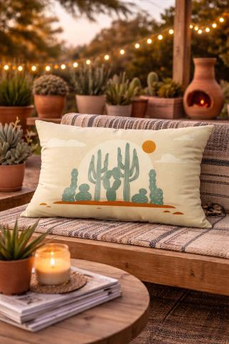 Evdek Çift Taraflı Dikdörtgen Kırlent Kılıfı TK32