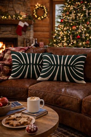 Evdek Çift Taraflı Dikdörtgen Kırlent Kılıf 2li Ds17