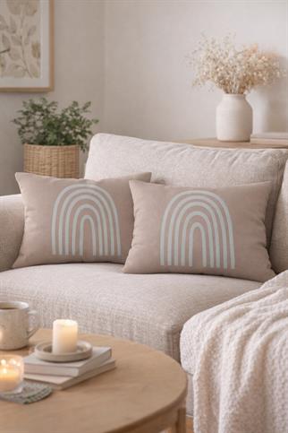 Evdek Çift Taraflı Dikdörtgen Kırlent Kılıf 2li Ds60