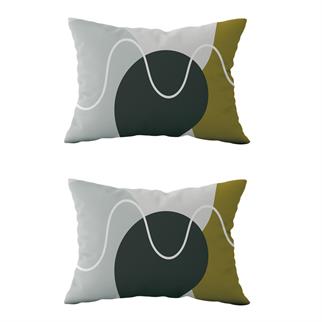 Evdek Çift Taraflı Dikdörtgen Kırlent Kılıf 2li Ds15