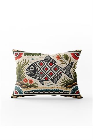 Evdek Çift Taraflı Dikdörtgen Kırlent Kılıfı 6EMD21