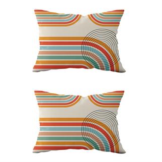 Evdek Çift Taraflı Dikdörtgen Kırlent Kılıf 2li Ds73