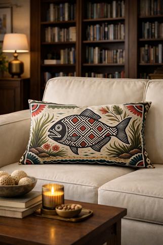 Evdek Çift Taraflı Dikdörtgen Kırlent Kılıfı 6EMD21