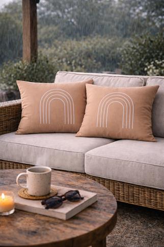 Evdek Çift Taraflı Dikdörtgen Kırlent Kılıf 2li Ds53