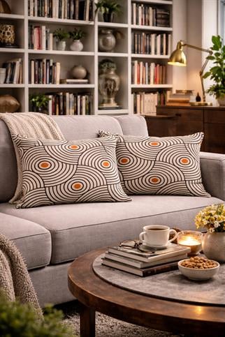 Evdek Çift Taraflı Dikdörtgen Kırlent Kılıf 2li Ds110