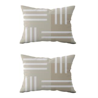 Evdek Çift Taraflı Dikdörtgen Kırlent Kılıf 2li Ds105