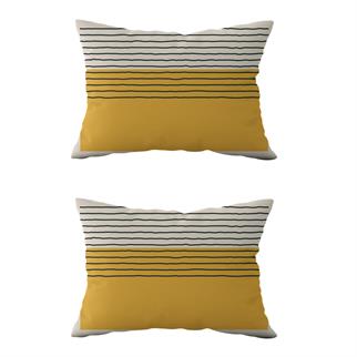 Evdek Çift Taraflı Dikdörtgen Kırlent Kılıf 2li Ds57